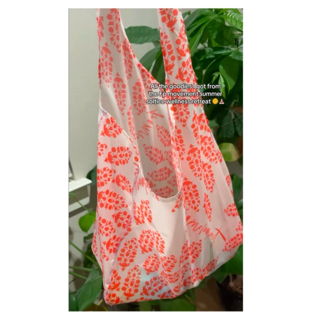 Free People Pink and White Travel Bag - Picture 2 of 3